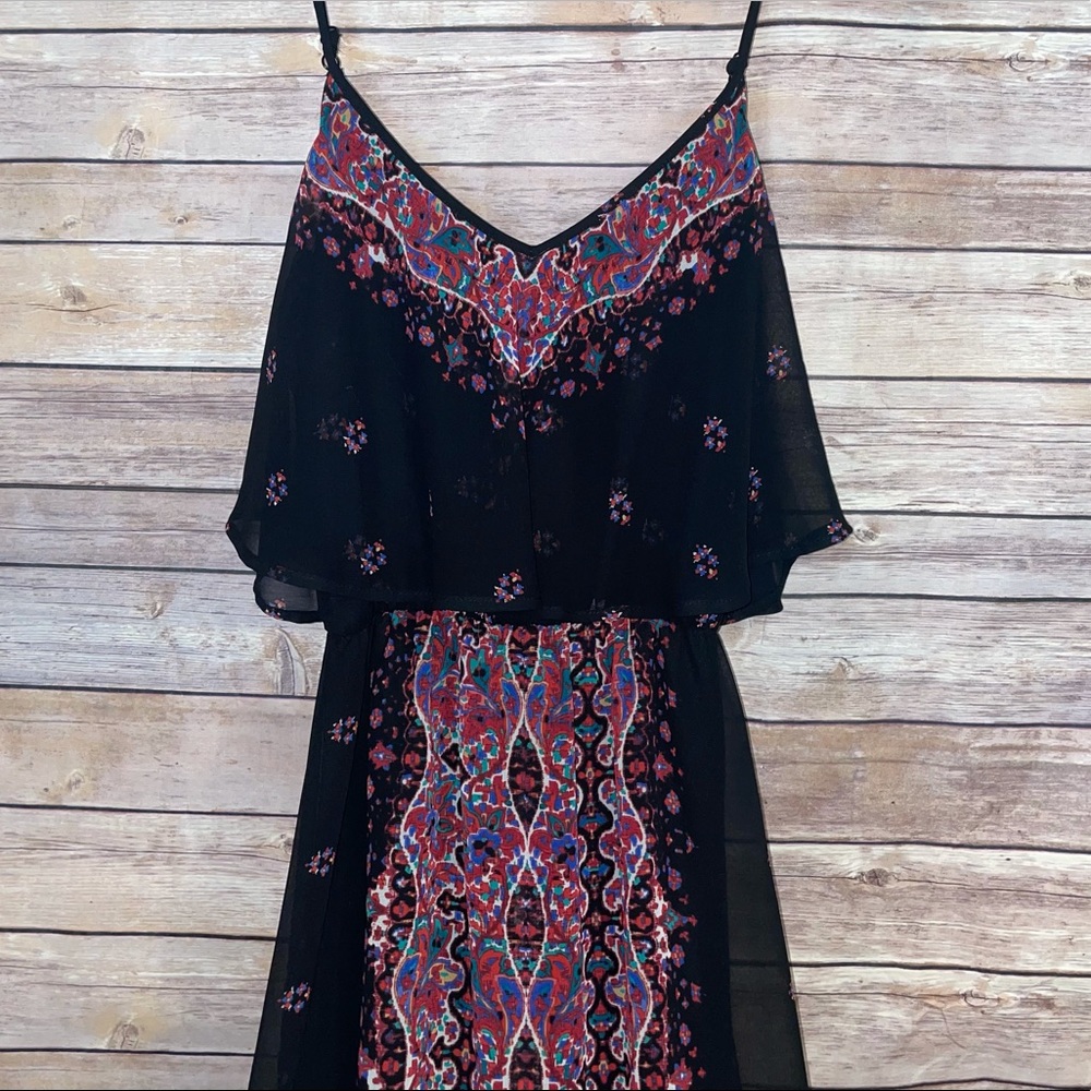 Express Black Floral Maxi Dress NEW - Picture 2 of 11